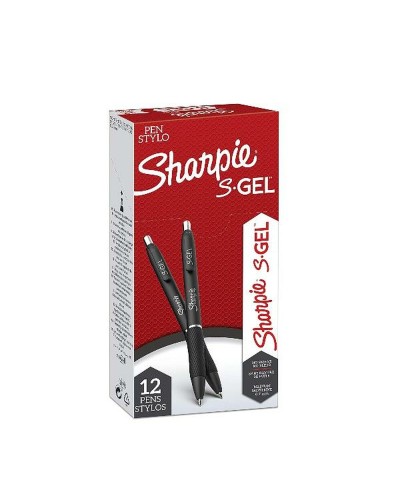 Sharpie Gel Pen Black 0.7mm Retractable - Pack of 12
