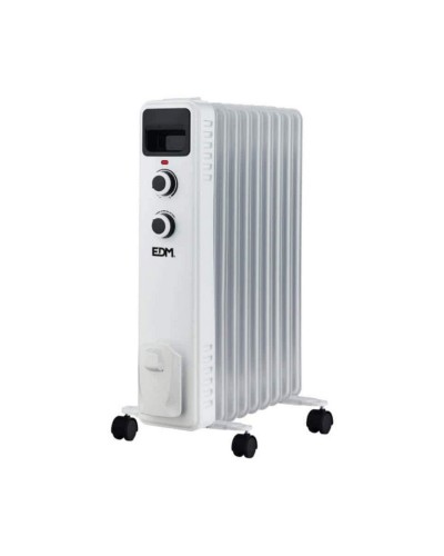 Radiateur à Huile EDM 07124 de 2000 W, 9 Éléments, Couleur Blanche

