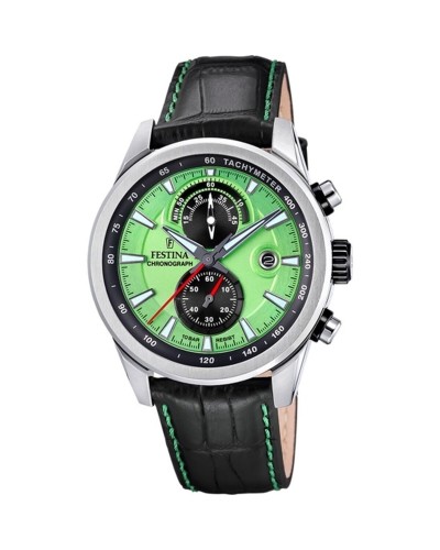 Festina Herrenuhr F20695/3 Schwarz Grün - Sportlich, Wasserdicht
