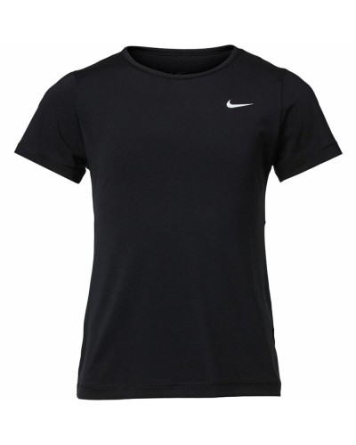 Nike Pro Maglia Maniche Corte Bambino Nero - Poliestere Spandex - Sport
