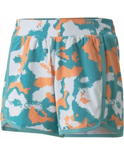 Puma Alpha AOP Shorts Children - White Blue Green
