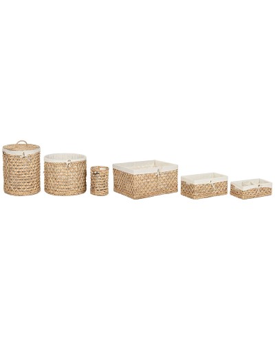 Decoratieve Doos Home ESPRIT Natuurlijk Waterhyacint Tropisch