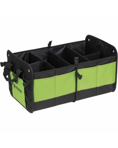 Portaoggetti Pieghevole per Bagagliaio Auto Fieldmann Nero Verde Plastica