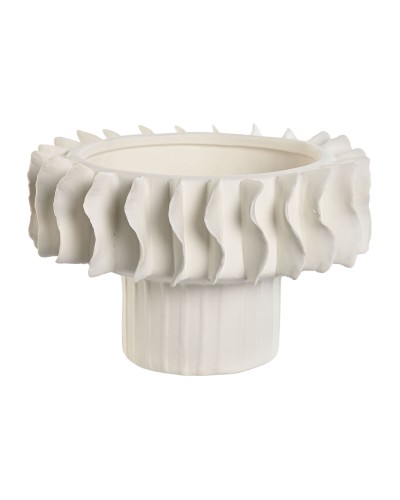 Centrotavola ESPRIT Bianco Onde | Design Moderno | 22x22x14 cm