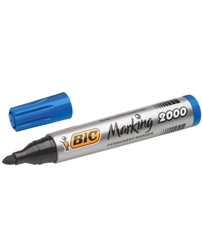Permanente markeerstift Bic Marking 2000 Blauw 12 Onderdelen