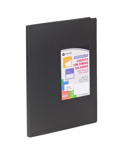 Carchivo Carchiplás-Book Negro A4 - Clasificador de Documentos Portátil
