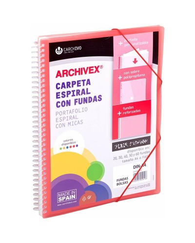 Archivex-Star Classeur A4 Rouge - Porte Documents Organisation Bureau
