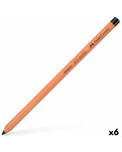Faber-Castell Pitt Pastel Schwarz - Künstlerfarbstifte 6 Stk. zum Zeichnen
