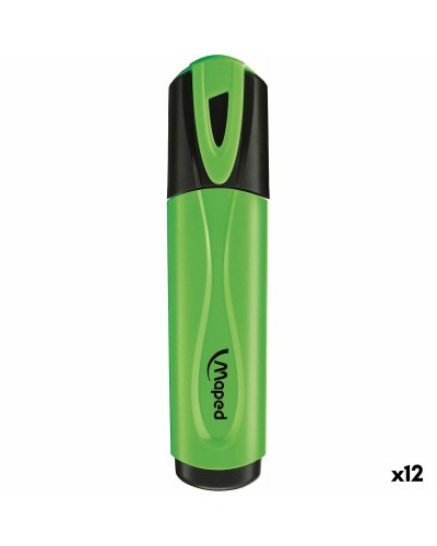 Maped Peps Classic Surligneur Vert - 12 Pièces - Textes Mis en Évidence
