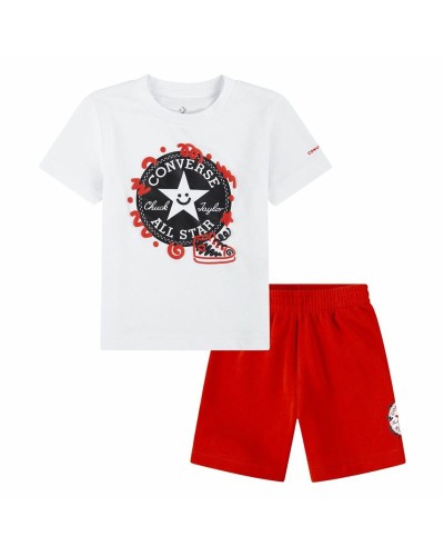 Converse Conjunto Deportivo Infantil Squiggle Blanco - Camiseta y Pantalón
