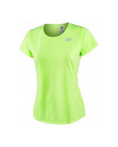Dames-T-Shirt met Korte Mouwen ACCELERATE New Balance WT73128 BIO Geel