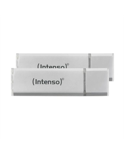 Intenso Memoria USB 64GB Argento - Set 2 Unità - Chiavetta USB Portatile
