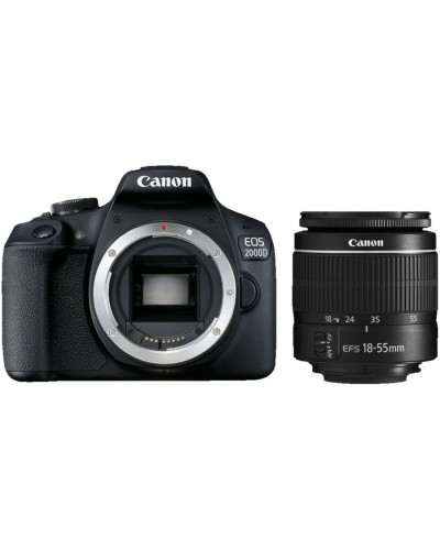 Canon EOS 2000D + EF-S 18-55mm - Fotocamera Reflex Digitale Entry-Level Nera
