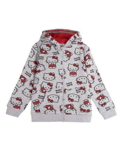 Sweat-shirt à capuche fille Hello Kitty Gris