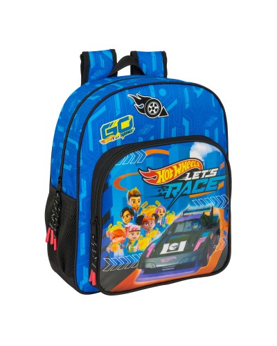 Skolryggsäck Hot Wheels Let's race Blå Svart 32 x 38 x 12 cm