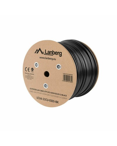 Stevige UTP-netwerkkabel categorie 6 Lanberg LCU6-21CU-0305-BK 305 m Zwart