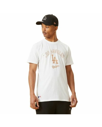 New Era MLB Metallic Graphic Print Dodger T-Shirt Weiß - Herren Kurzarm
