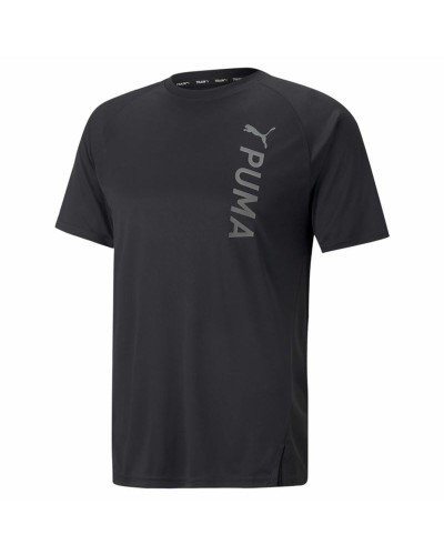 Puma Fit Herren T-Shirt Schwarz: Kurzarm, Atmungsaktiv - Training
