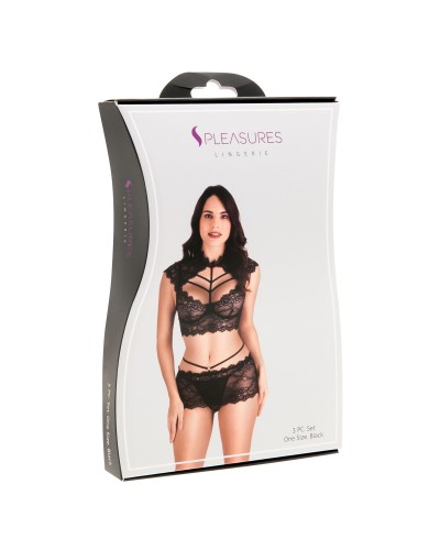 Ondergoed Set S Pleasures Zwart (Één maat)