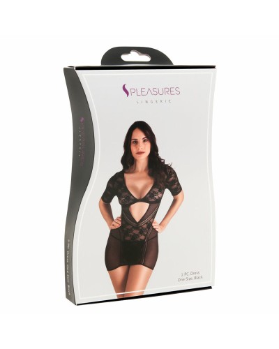 Jurk S Pleasures Zwart (Één maat)