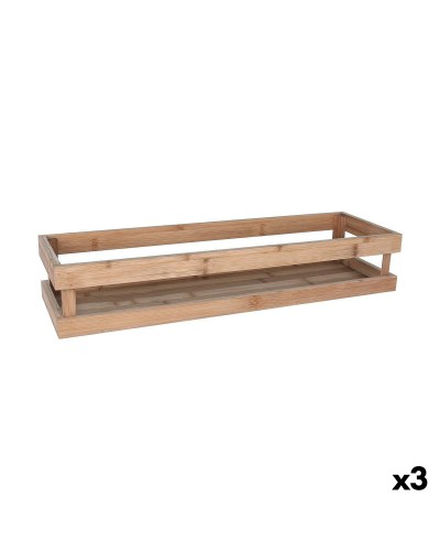 Opbergbak Inde Bamboe 53 x 16,2 x 10 cm (3 Stuks)