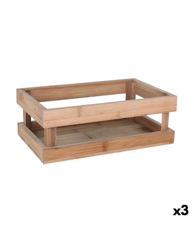 Caja de almacenamiento de bambú Inde, 3 piezas (26,5 x 16,2 x 10 cm)
