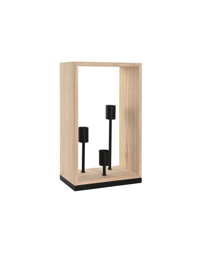 Lámpara de Mesa Elegante ESPRIT Marrón Hierro Pino 50 cm Madera Natural
