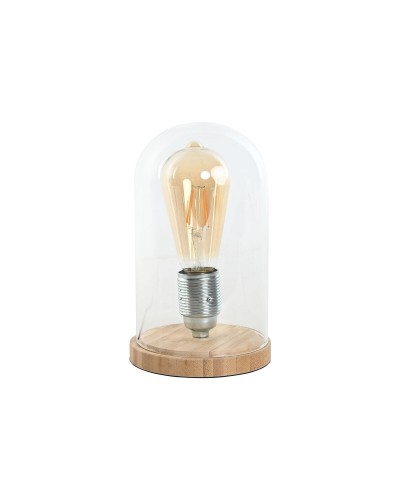 Lampe de chevet ESPRIT Bambou et Cristal, 50W, 13x13x22cm, Éclairage Naturel
