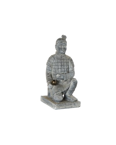 Statue Guerrier Oriental ESPRIT en Gris Clair - 39 x 35 x 78 cm
