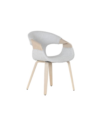 Ruokatuoli Home ESPRIT Harmaa Polyesteri Puu 55,5 x 67,5 x 80,5 cm