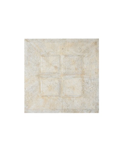 Esprit White and Gold Wall Decoration | 120 x 3.5 x 120 cm | Modern Distressed Style
