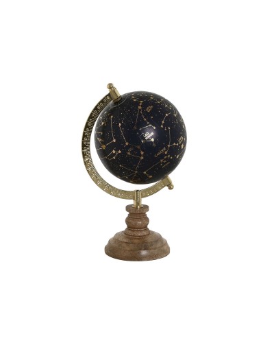 Globo Terráqueo ESPRIT Vintage Azul y Dorado (15x15x24cm) - Decoración de Interiores Única
