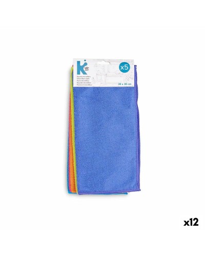 Katrin Microfiber Cloths Multicoloured (30 x 30 cm) - Pack of 12 for Cleaning Delicate Surfaces
