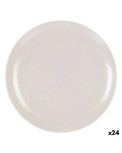 Platos de Postre La Mediterránea | Melamina Blanca Brillante | Paquete de 24
