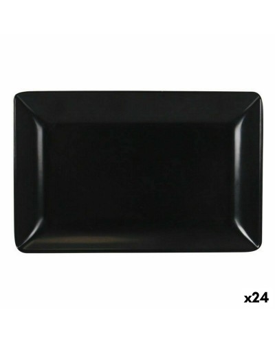 Vassoio per Aperitivo La Mediterránea in Melammina Antracite, 20x13x2 cm (24 Pezzi)