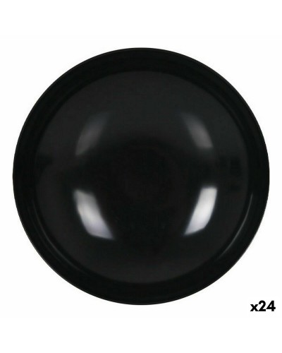 Assiette Creuse La Mediterránea Anthracite 21 cm - Lot Économique de 24
