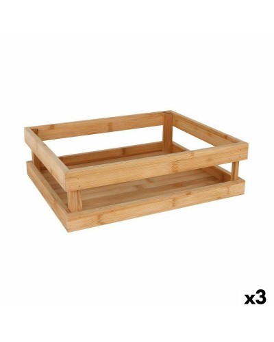 Vassoio in Bambù per Aperitivi | 32,5 x 26,5 x 10 cm | Set da 3