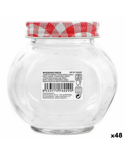 Vase en Verre Méditerranéen de 280 ml pour Éclairage de Table (9,2 x 7,1 x 9,3 cm)
