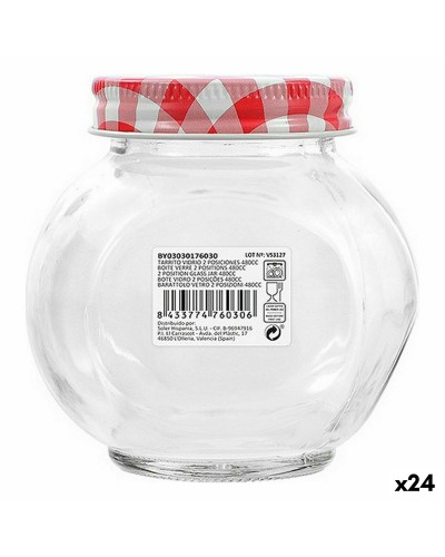 Mediterranean glass jar 480 ml (pack of 24) for water, juices and cocktails
