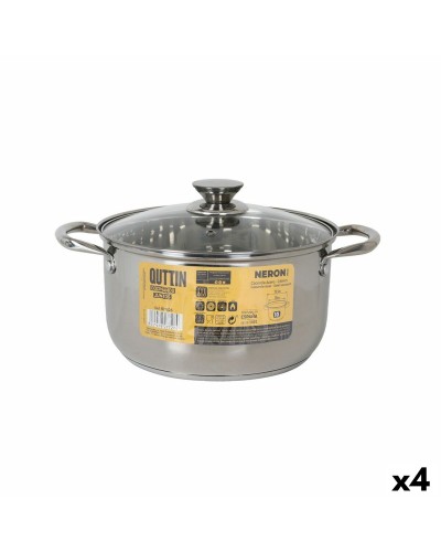 Kastrull med glaslock Quttin New neron Stål 10 L (4 antal)