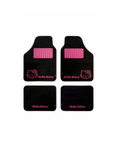 Hallo Kitty - Auto Fußmatten Set Schwarz & Rosa - 4 Stück - Universal
