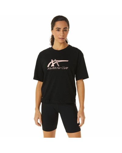 Asics Tiger T-Shirt Damen Schwarz Kurzarm - Sport & Casual
