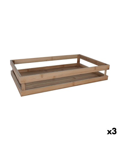 Bamboo Storage Box Inde 3 Units - 53 x 32.5 x 10 cm
