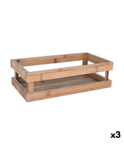 Inde Bamboo Storage Boxes, Set of 3 (32.5 x 17.6 x 10 cm)
