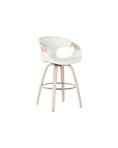 Sittpall Home ESPRIT Vit Trä 55,5 x 52,5 x 92,5 cm