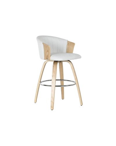 Sittpall Home ESPRIT Vit Trä 58 x 56 x 86 cm