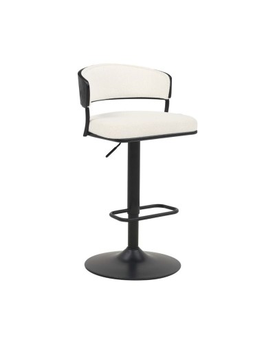 Sittpall Home ESPRIT Vit Metall 48,5 x 48 x 83,5 cm