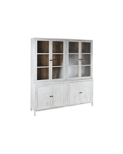 Display Standaard Home ESPRIT Wit Kristal Mangohout 200 x 45 x 230 cm