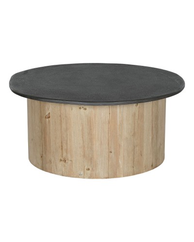 Hoofdtafel Home ESPRIT Natuurlijk Donkerbruin Spar 90 x 90 x 40 cm