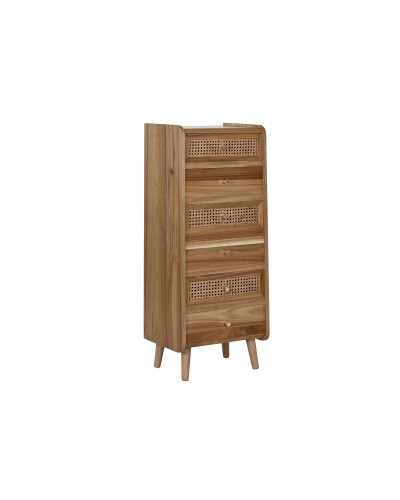 Cómoda Home ESPRIT, 4 Cajones, Acacia Marrón, Madera MDF, 40 x 30 x 104,5 cm
